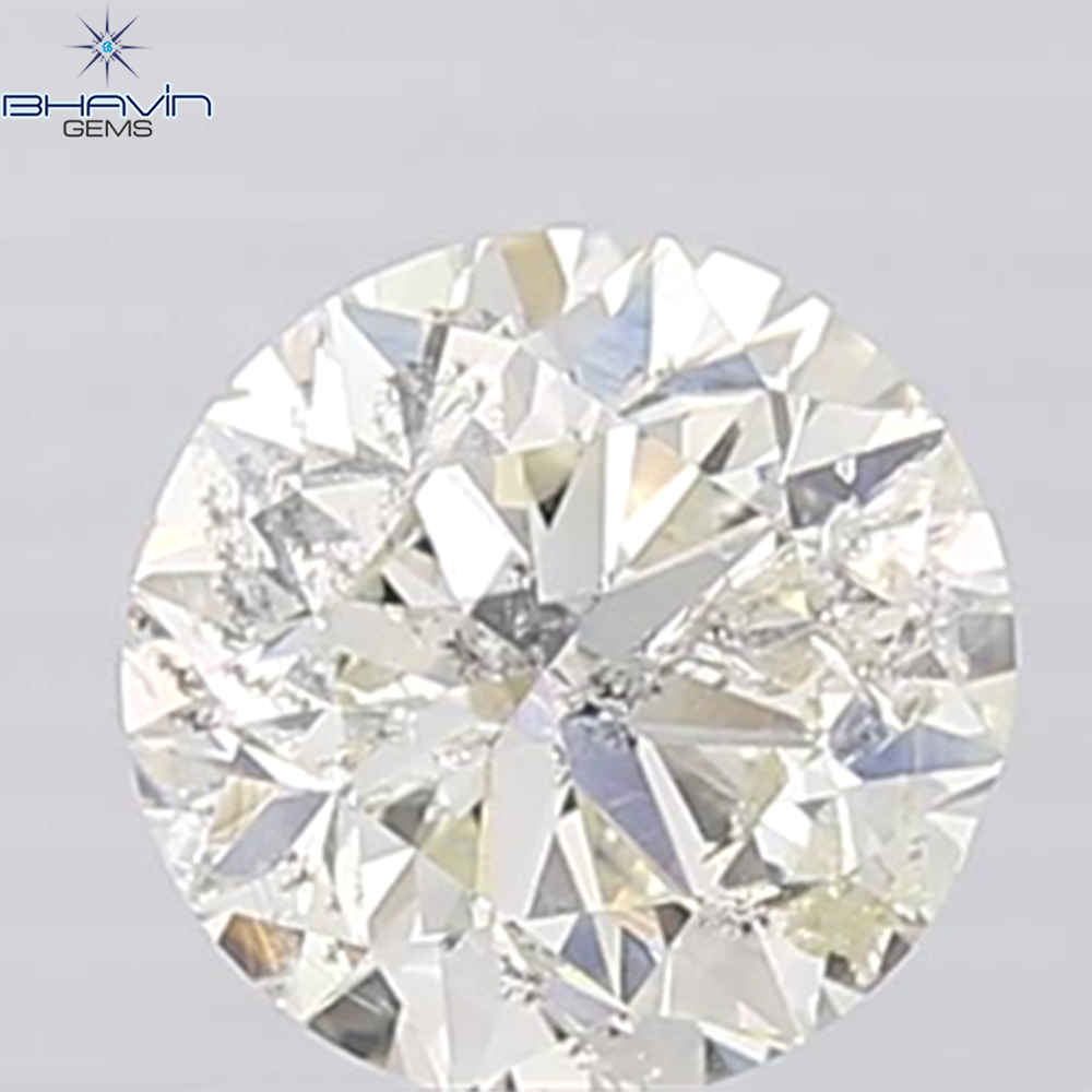 0.44 CT ラフシェイプ ナチュラル ダイヤモンド ブラック グレー (ソルト アンド パッパー) カラー I3 クラリティ (4.95 MM)