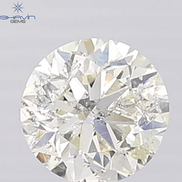 0.44 CT ラフシェイプ ナチュラル ダイヤモンド ブラック グレー (ソルト アンド パッパー) カラー I3 クラリティ (4.95 MM)