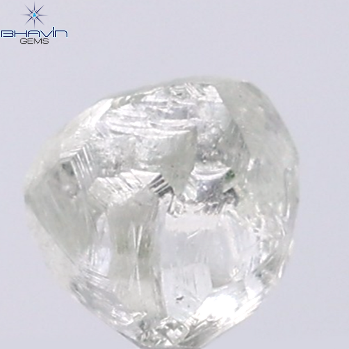 1.13 CT Natural Rough Diamond Green Color Clarity VS (5.60 MM)