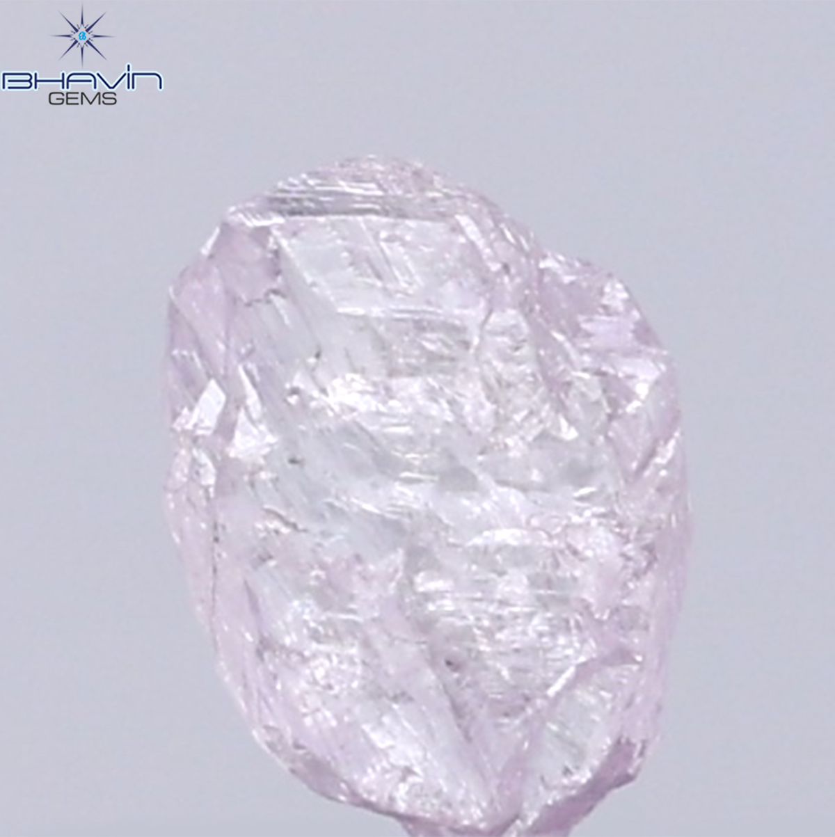 0.40 CT Natural Rough Diamond Pink Color Clarity SI (5.48 MM)