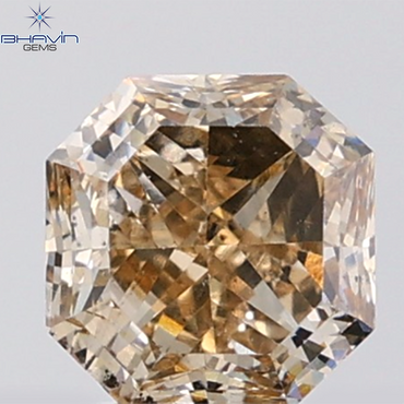 1.28 CT Radiant Natural Brown Diamond SI2 Clarity (5.87 MM)