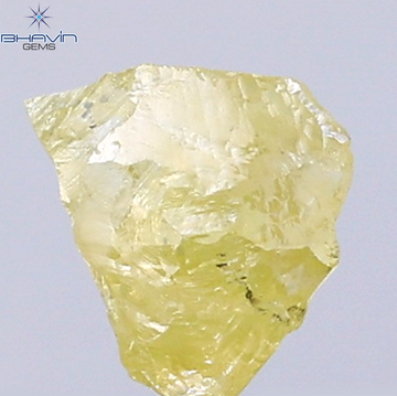 0.46 CT Natural Rough Diamond Parrot Green Color Clarity VS (6.10 MM)