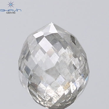 1.41 CT Briolette Shape Natural Diamond White Color I2 Clarity