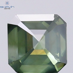 1.00 CT Natural Emerald Diamond Enhanced Bluish Green Color Clarity SI (5.34 MM)