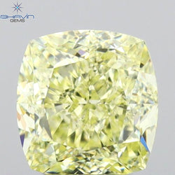 GIA Certified 1.20 CT Cushion Diamond Natural Yellow Color VS2 Clarity (5.97 MM)
