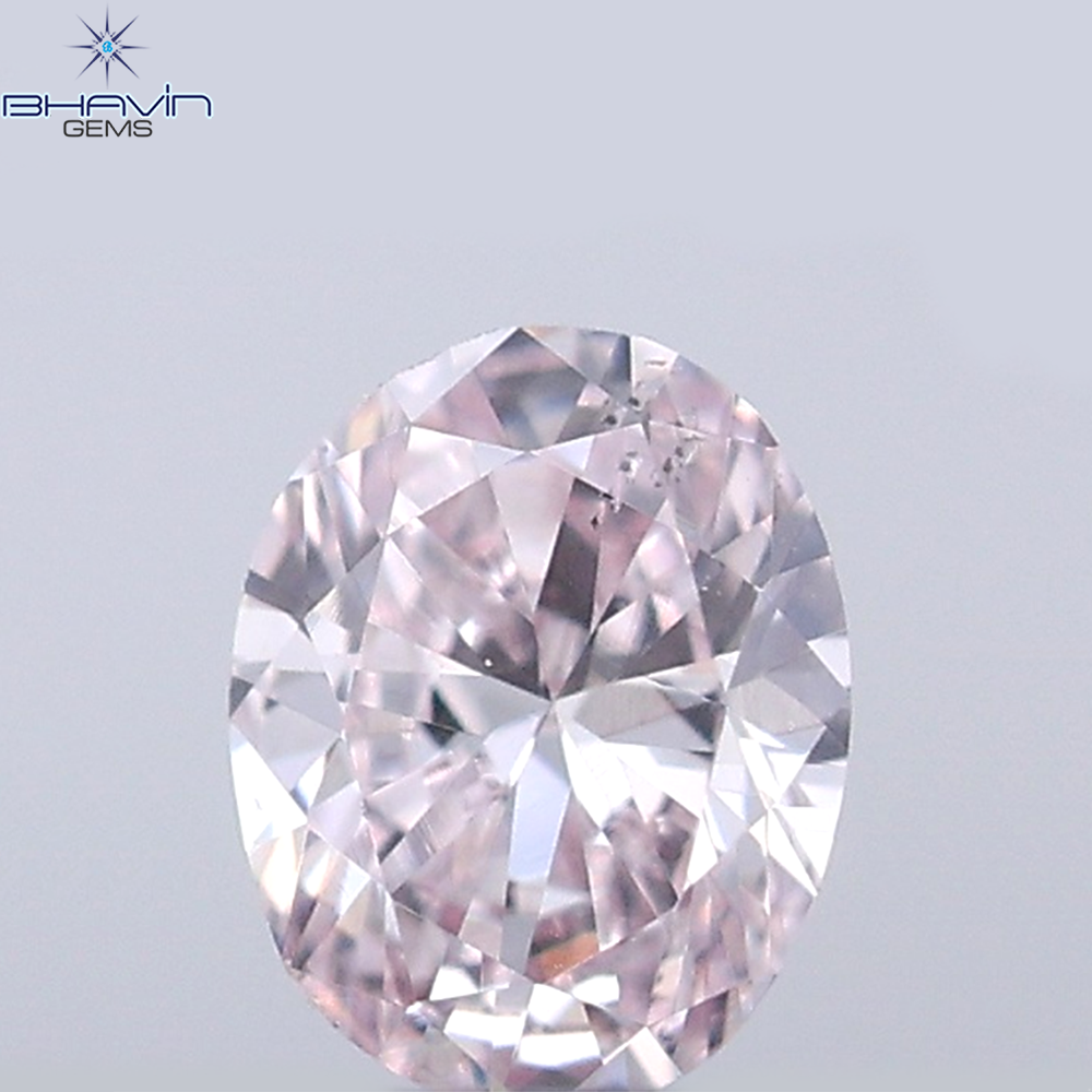 0.10 CT Oval Shape Natural Diamond Pink Color VS2 Clarity (3.45 MM)