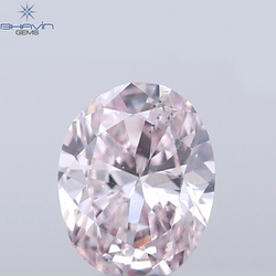 0.10 CT Oval Shape Natural Diamond Pink Color VS2 Clarity (3.45 MM)