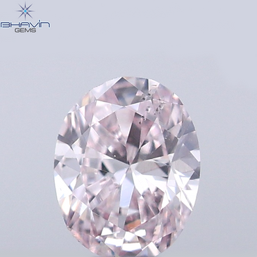 0.10 CT Oval Shape Natural Diamond Pink Color VS2 Clarity (3.45 MM)