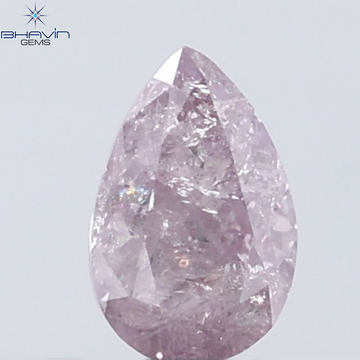 0.26 CT Pear Diamond Natural Pink Color I3 Clarity (10.14 MM)