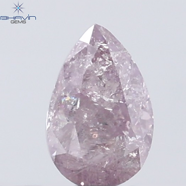 0.26 CT Pear Diamond Natural Pink Color I3 Clarity (4.92 MM)