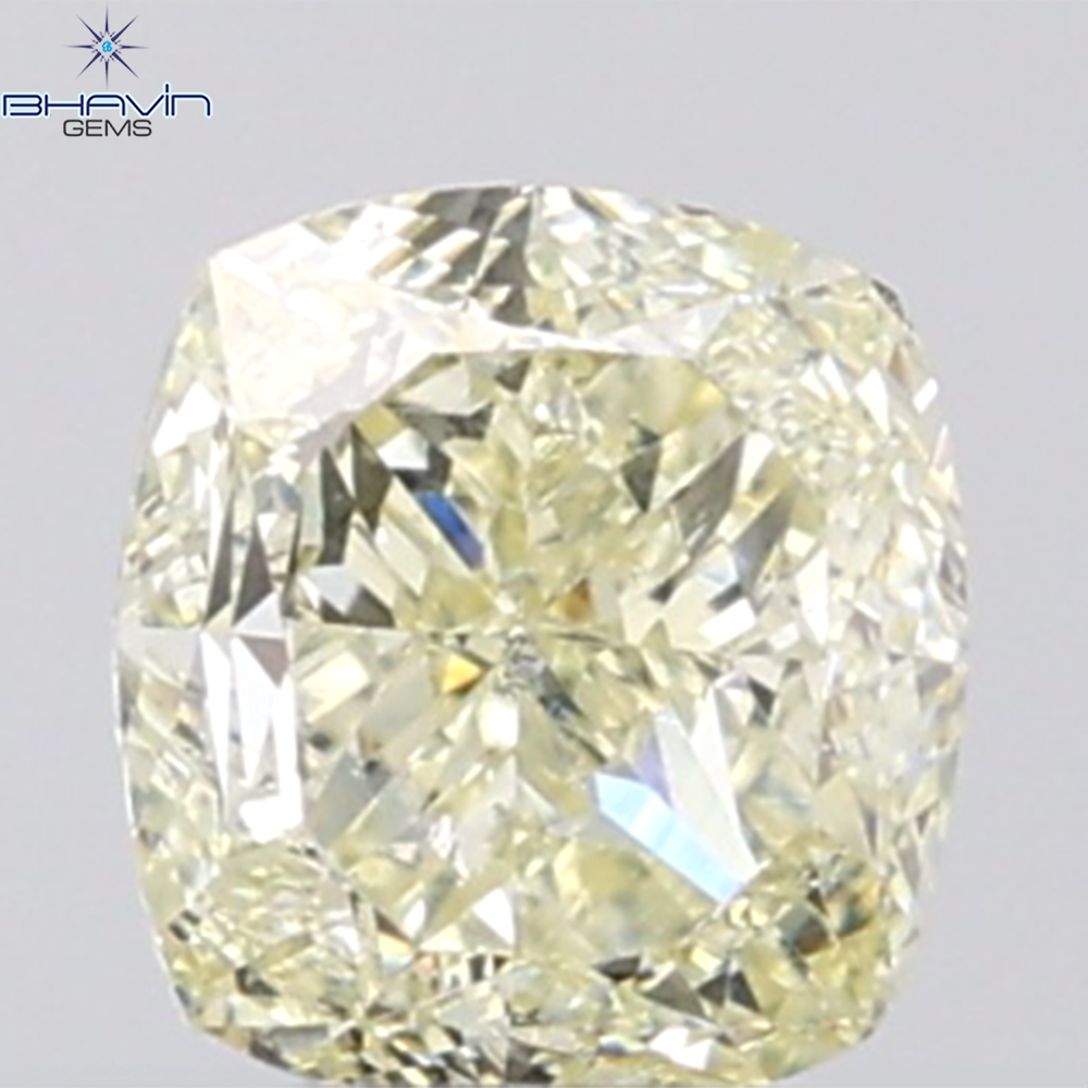 GIA認定 1.27 CT クッションダイヤモンド イエローカラー 天然ダイヤモンド VS1 クラリティ (5.97 MM)