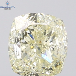 GIA認定 1.27 CT クッションダイヤモンド イエローカラー 天然ダイヤモンド VS1 クラリティ (5.97 MM)
