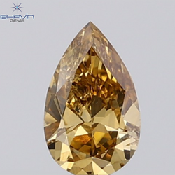 0.50 CT Natural Pear Diamond Brown Color Clarity SI (6.90 MM)