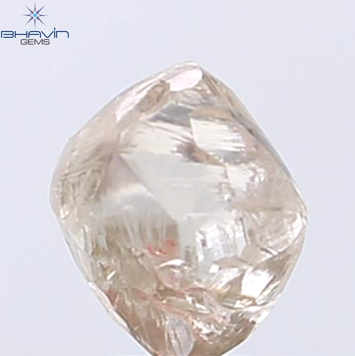 0.49 CT ラフシェイプ ナチュラル ダイヤモンド ピンク色 I3 クラリティ (4.90 MM)