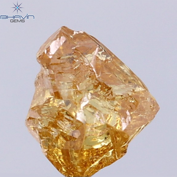 1.41 CT Natural Rough Diamond Orange Color Clarity SI (7.43 MM)