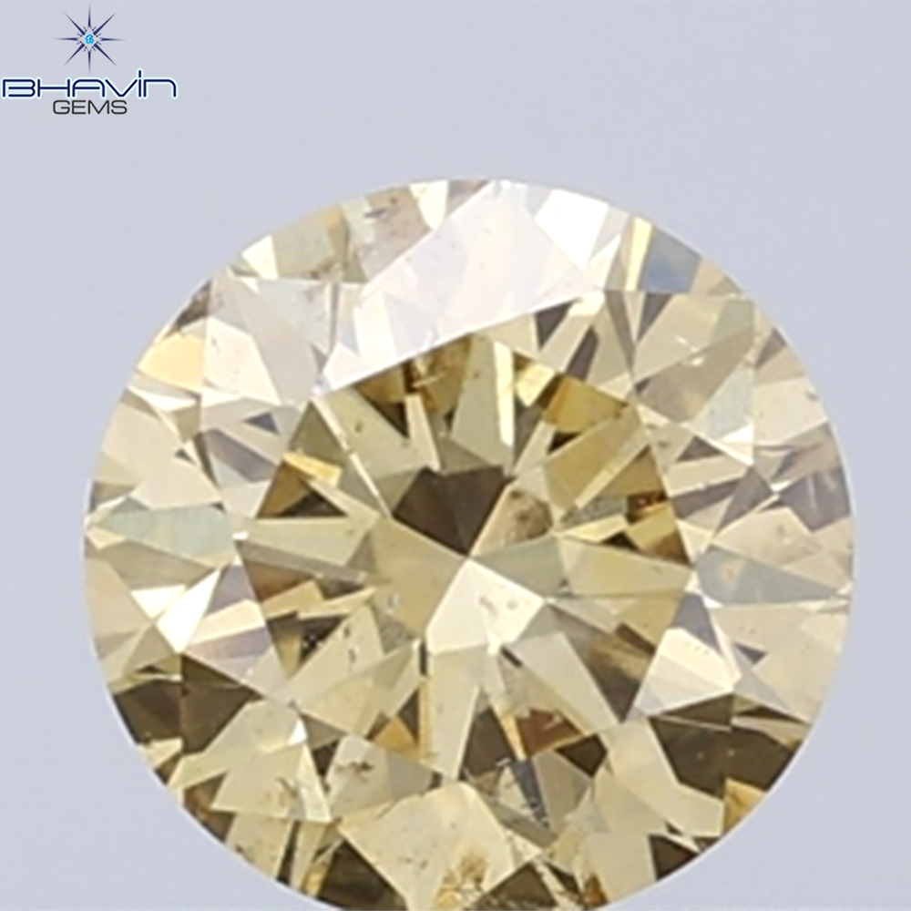 0.32 CT Natural Round Diamond Brown Color Clarity VS2 (4.38 MM)