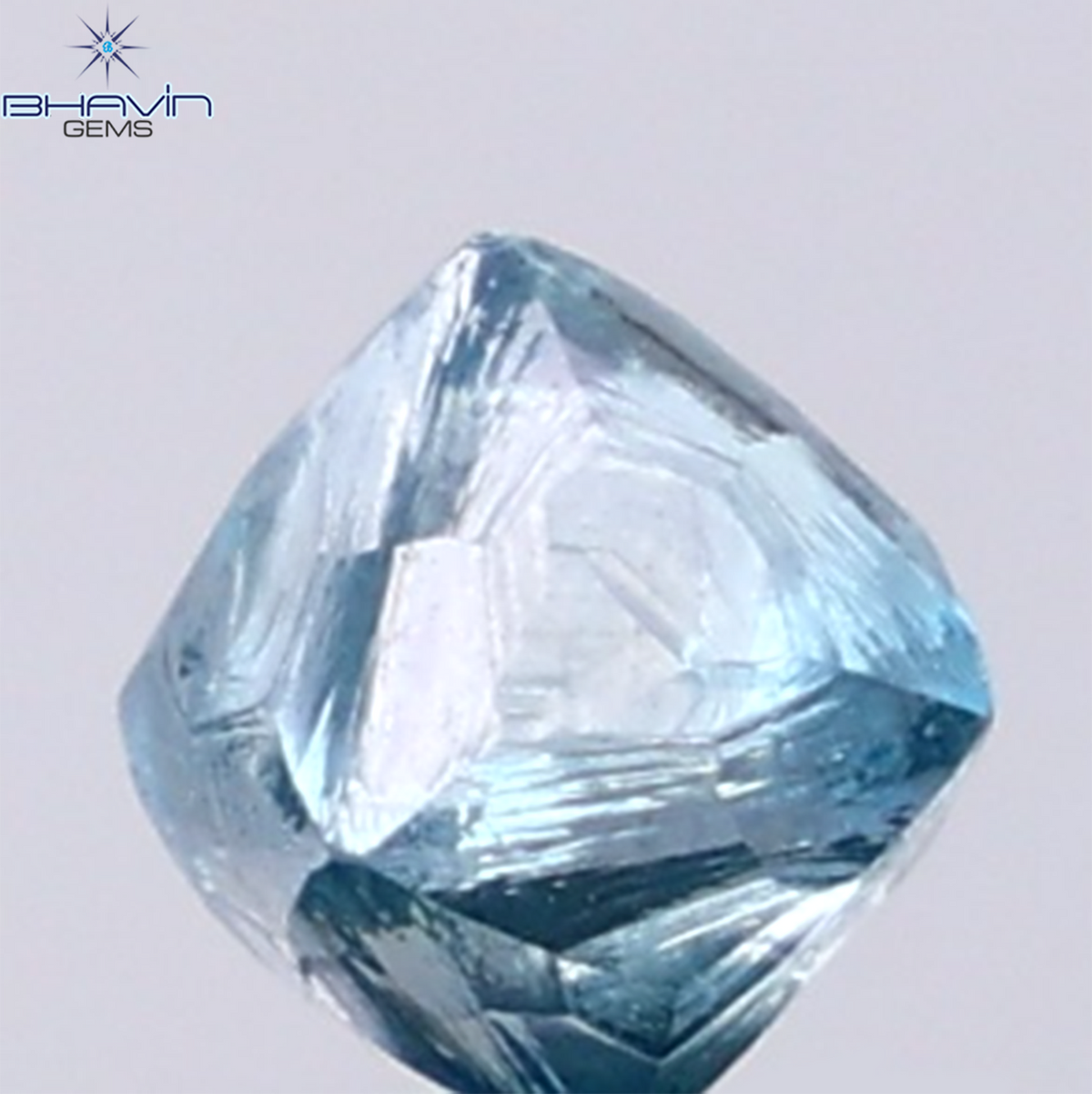 1.16 CT Natural Rough Diamond Enhanced Blue Color Clarity VS (5.40 MM)