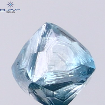 1.16 CT Natural Rough Diamond Enhanced Blue Color Clarity VS (5.40 MM)