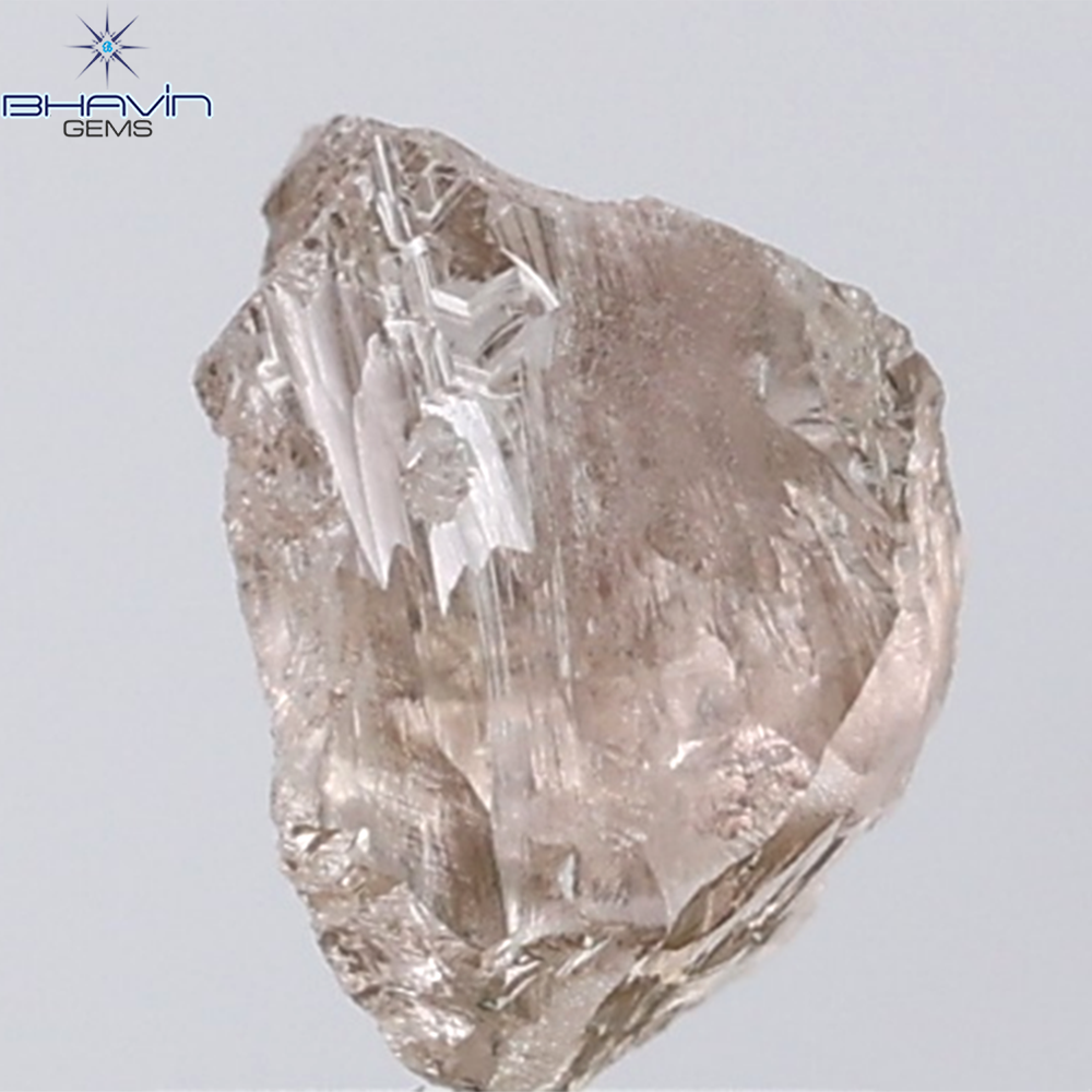 1.31 CT Rough Shape Natural Diamond Brown Color VS Clarity (7.87 MM)