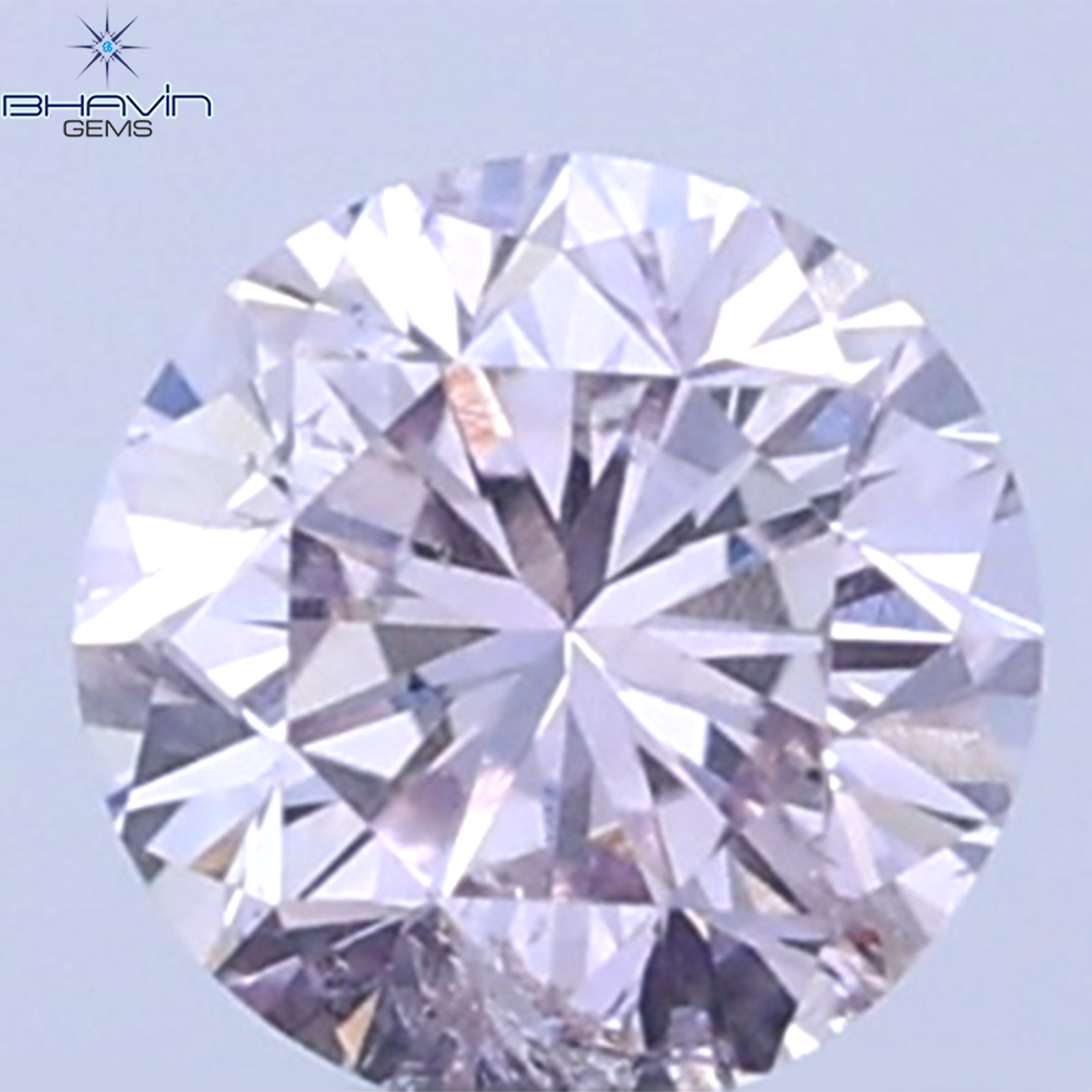 0.17 CT Natural Round Diamond Pink Color Clarity SI (3.52 MM)