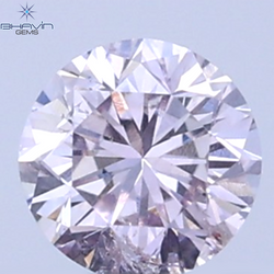 0.17 CT Natural Round Diamond Pink Color Clarity SI (3.52 MM)