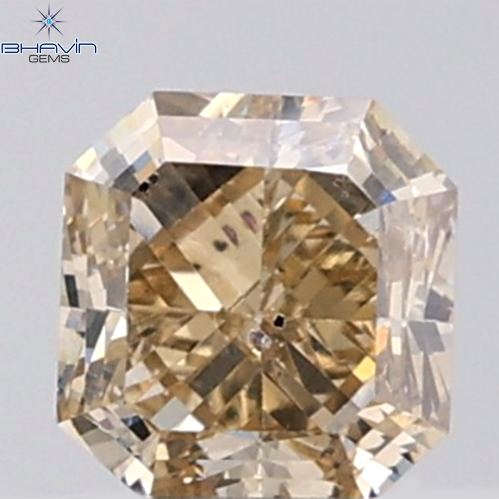 1.00 CT Radiant Natural Brown Diamond SI2 Clarity (5.22 MM)