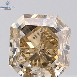1.00 CT Radiant Natural Brown Diamond SI2 Clarity (5.22 MM)