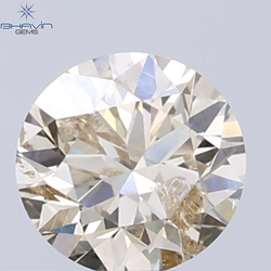 0.18 CT ラウンド ローズ カット シェイプ 天然ダイヤモンド ピンク色 I2 クラリティ (3.86 MM)