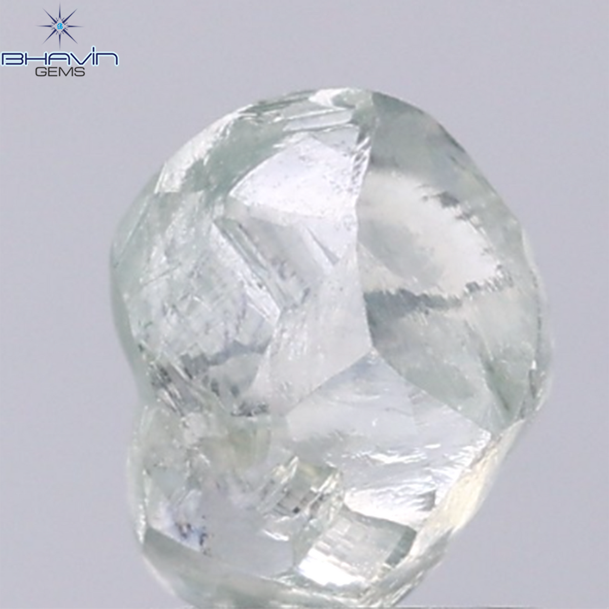 1.41 CT Natural Rough Diamond Green Color Clarity VS (6.96 MM)
