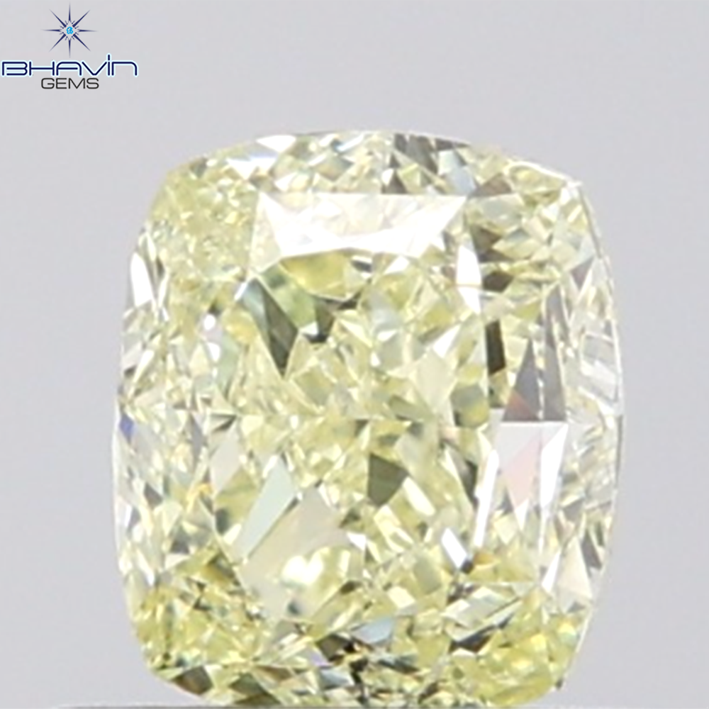 GIA認定 1.27 CT クッションダイヤモンド イエローカラー 天然ダイヤモンド VS1 クラリティ (5.97 MM)