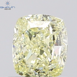 GIA認定 1.27 CT クッションダイヤモンド イエローカラー 天然ダイヤモンド VS1 クラリティ (5.97 MM)