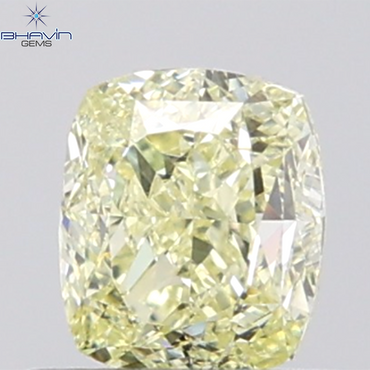 GIA認定 1.27 CT クッションダイヤモンド イエローカラー 天然ダイヤモンド VS1 クラリティ (5.97 MM)