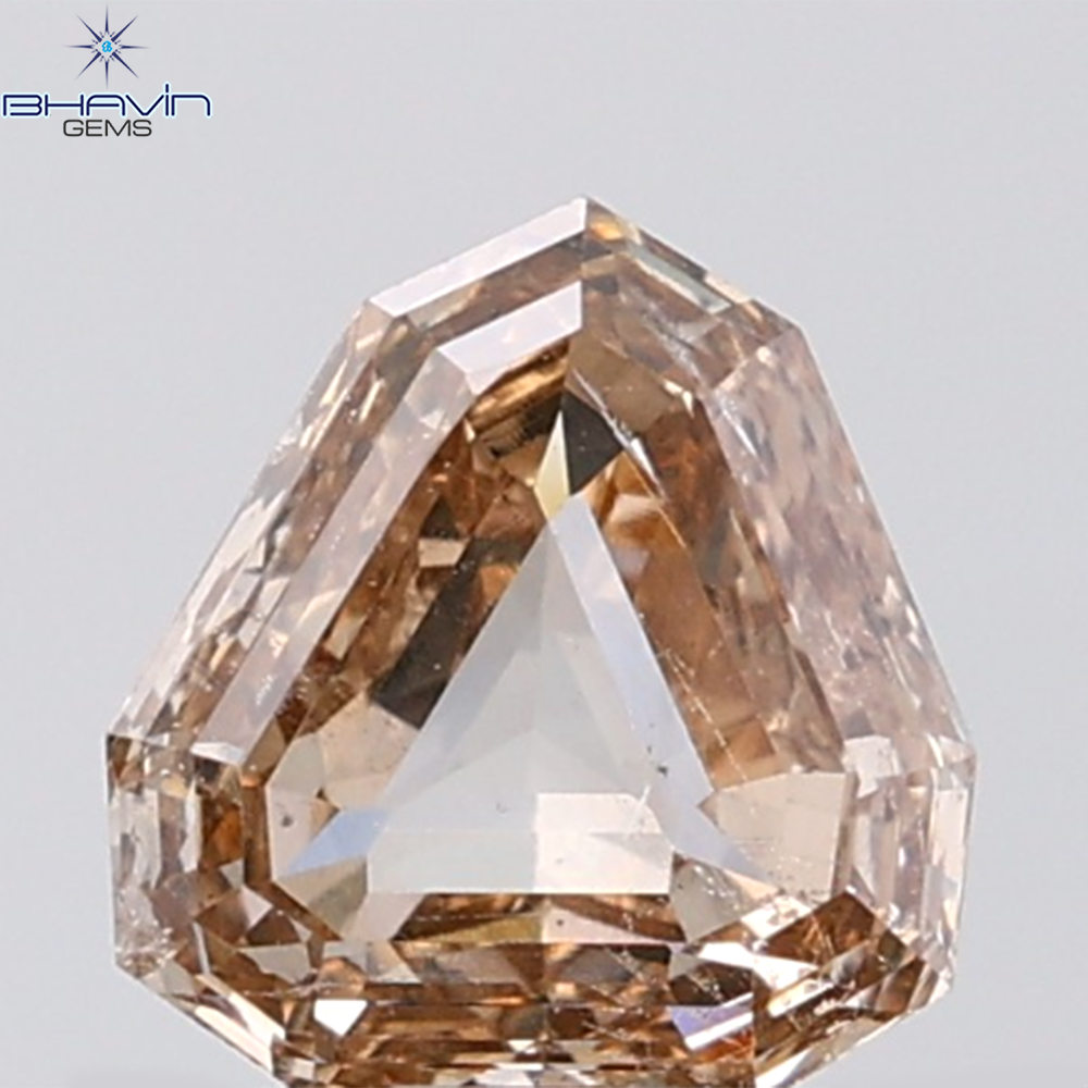 1.28 CT Shield Natural Brown Diamond SI1 Clarity (7.25 MM)
