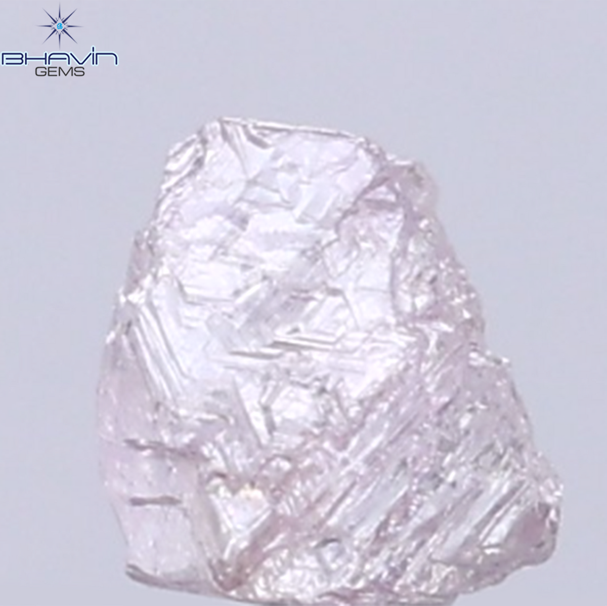 0.31 CT Natural Rough Diamond Pink Color Clarity SI (3.95 MM)