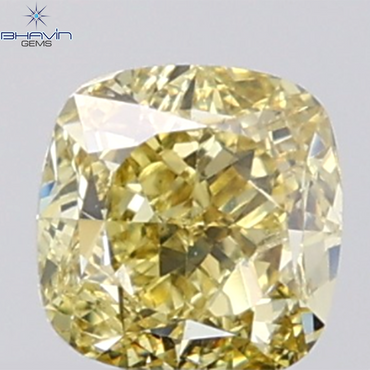 1.01 CT Cushion Diamond Natural Yellow Color VS2 Clarity (5.14 MM)