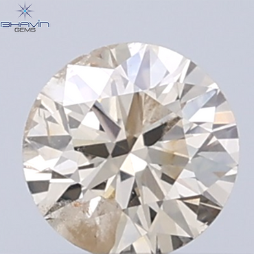 0.19 CT Natural Round Diamond Brown Color Clarity SI2 (3.78 MM)