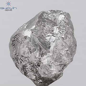 2.86 CT Rough Shape Natural Diamond Salt And Papper Color I3 Clarity (9.81 MM)
