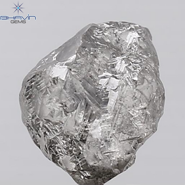 2.86 CT Rough Shape Natural Diamond Salt And Papper Color I3 Clarity (9.81 MM)