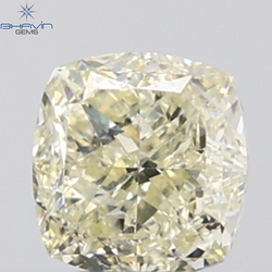 1.01 CT Cushion Diamond Natural Yellow Color VVS1 Clarity (5.38 MM)