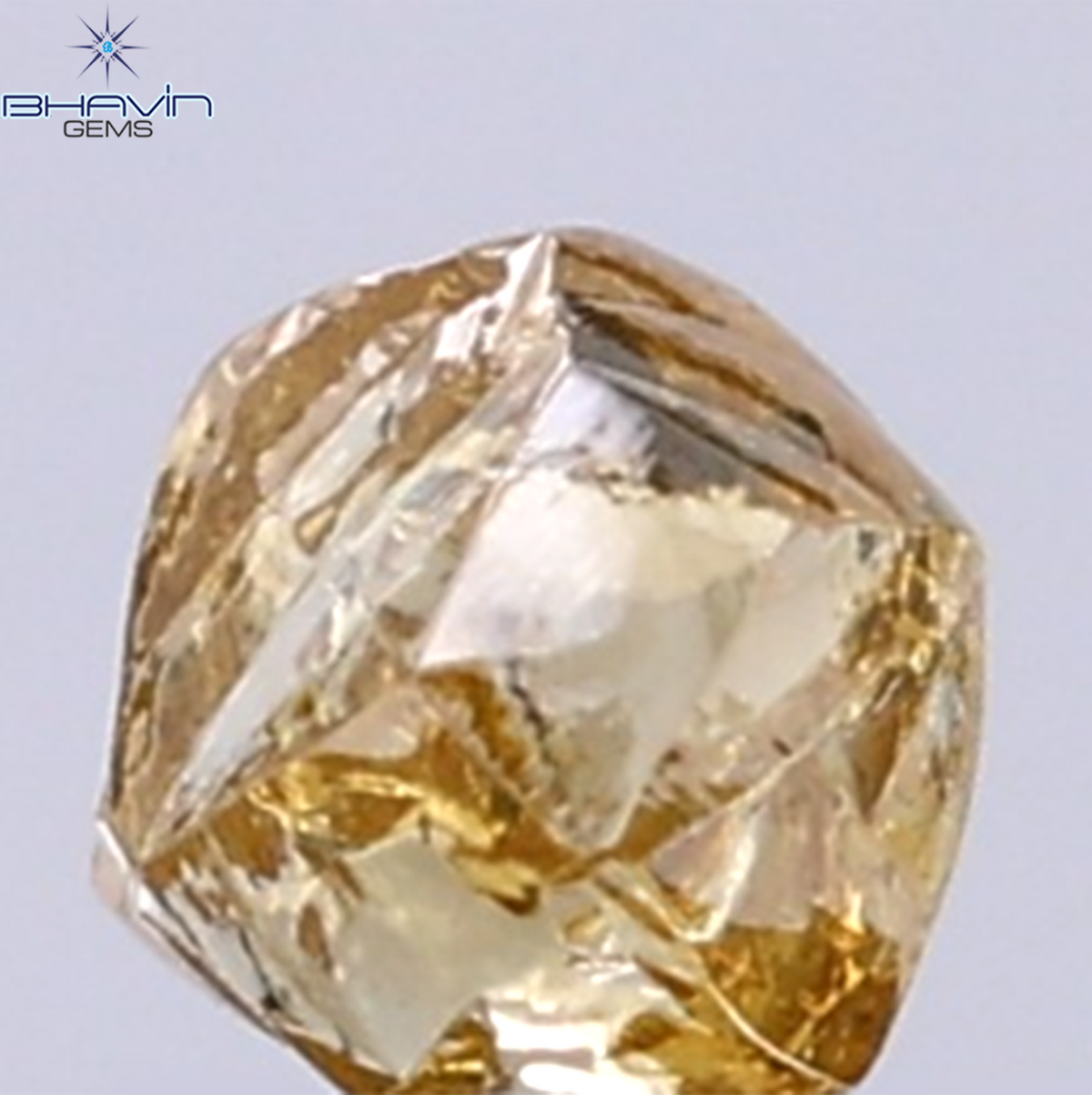 0.37 CT Natural Rough Diamond Brown Yellow Color Clarity VS1 (3.95 MM)