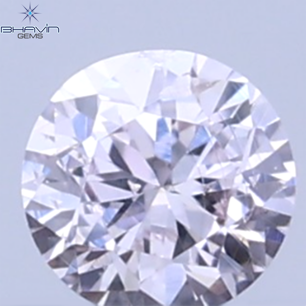 0.07 CT Natural Round Diamond Pink Color Clarity VS2 (2.36 MM)
