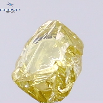 0.94 CT Natural Rough Diamond Enhanced Yellow Color Clarity VS (6.27 MM)
