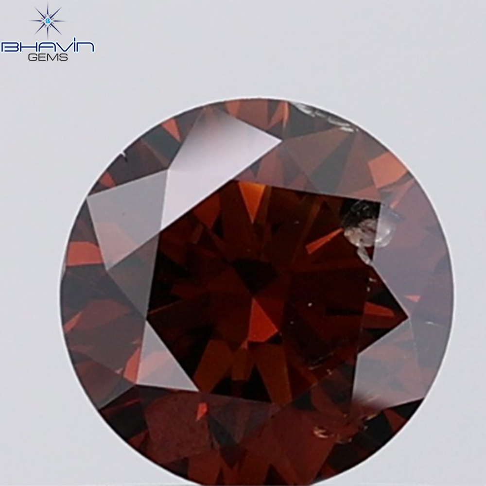 1.00 CT Natural Round Diamond Dark Brown Color Clarity SI1 (6.35 MM)