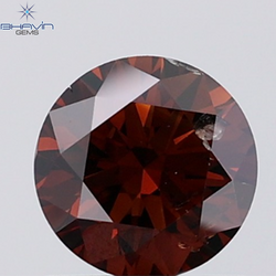 1.00 CT Natural Round Diamond Dark Brown Color Clarity SI1 (6.35 MM)