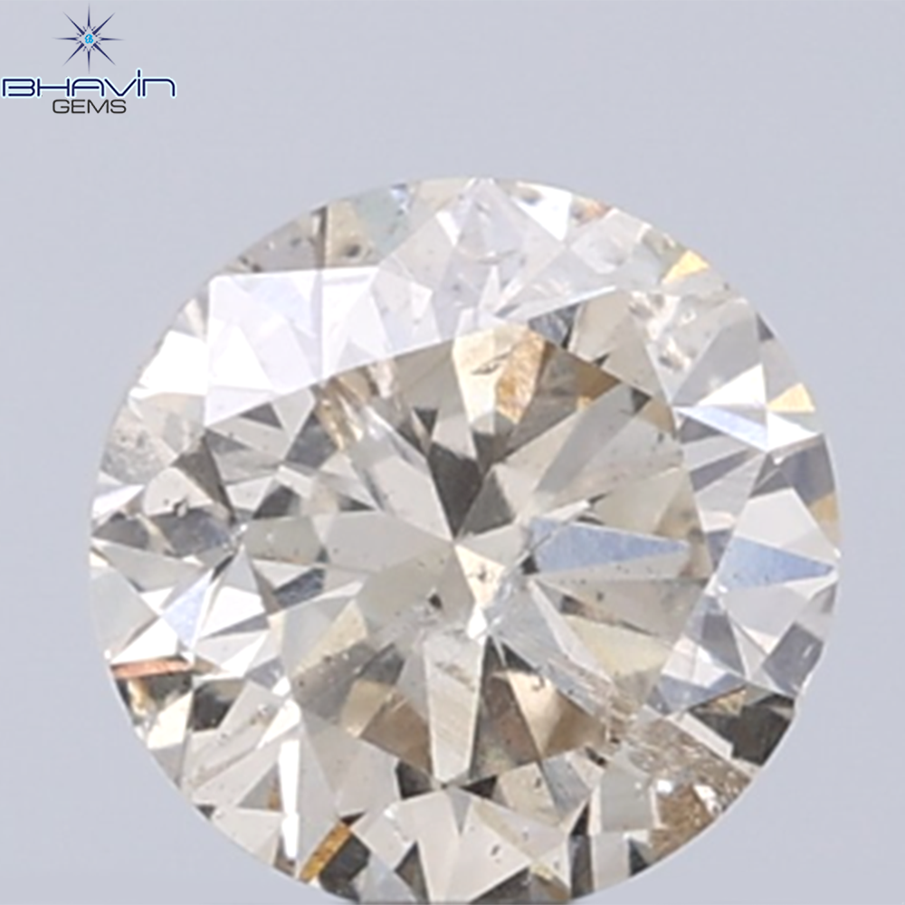 0.18 CT ラウンド ローズ カット シェイプ 天然ダイヤモンド ピンク色 I2 クラリティ (3.86 MM)