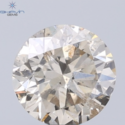 0.18 CT ラウンド ローズ カット シェイプ 天然ダイヤモンド ピンク色 I2 クラリティ (3.86 MM)