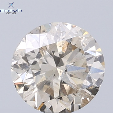0.43 CT Natural Round Diamond Brown Color Clarity I1 (4.77 MM)