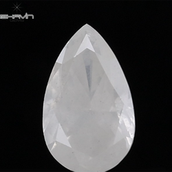 1.00 CT Natural Pear Diamond White Milky Color Clarity I3 (8.31 MM)