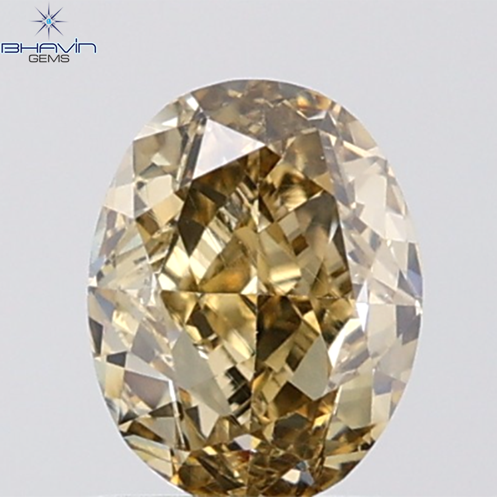 1.20 CT Oval Diamond Natural Brown Color VS1 Clarity (6.84 MM)
