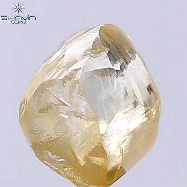 1.90 CT Rough Shape Natural Diamond Orange Yellow Color VS2 Clarity (7.20 MM)